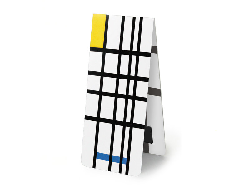 Magnetic Bookmark, Mondrian - composition with yellow-blue-and-red