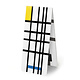 Magnetic Bookmark, Mondrian - composition with yellow-blue-and-red