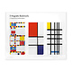 3er-Set, magnetisches Lesezeichen,  Mondrian