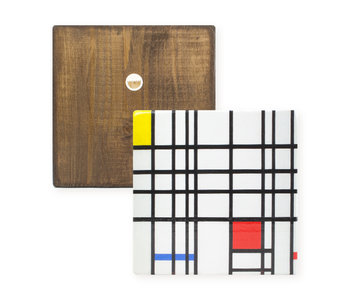 Masters-on-wood, Mondriaan,  composition with yellow-blue-and-red