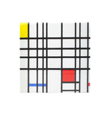 Masters-on-wood,  Mondrian,  composition with yellow-blue-and-red