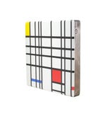 Masters-on-wood, Mondriaan,  composition with yellow-blue-and-red