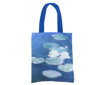 Bolsa de algodón Luxe, Monet, Nenúfares a la luz del atardecer