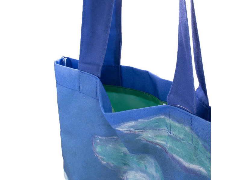 Baumwolltasche mit Futter, Seerosen im Abendlicht, Monet