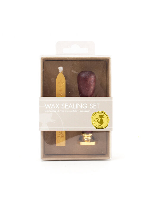 Wax sealing set, Cat stamp