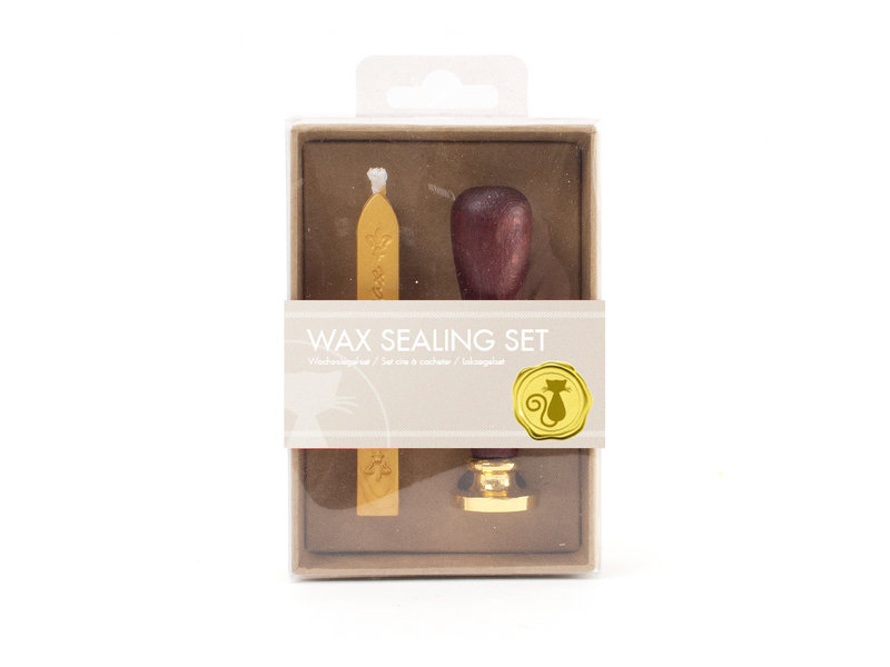 Wax sealing set, Cat stamp