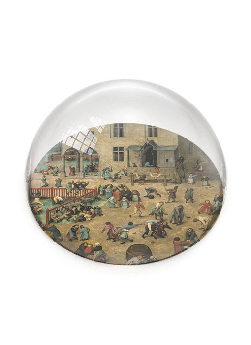 Glazen bolle  presse papier,  Brueghel, Kinderspelen