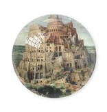 Glazen bolle  presse papier, Brueghel,Toren van Babel