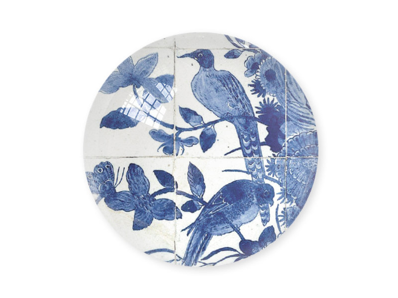 Paperweight, Delft Blue birds, Rijksmuseum