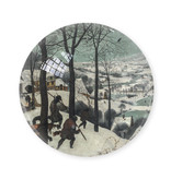 Presse-papier en verre,  Brueghel, chasseurs dans la neige