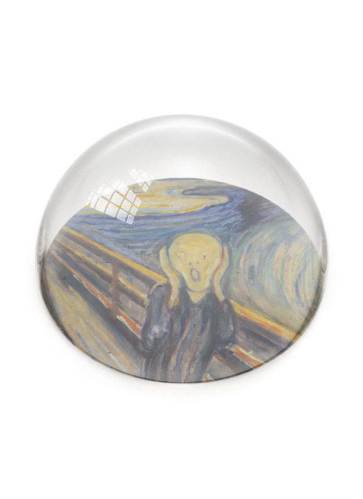 Glazen bolle  presse papier, Edvard Munch, De Schreeuw