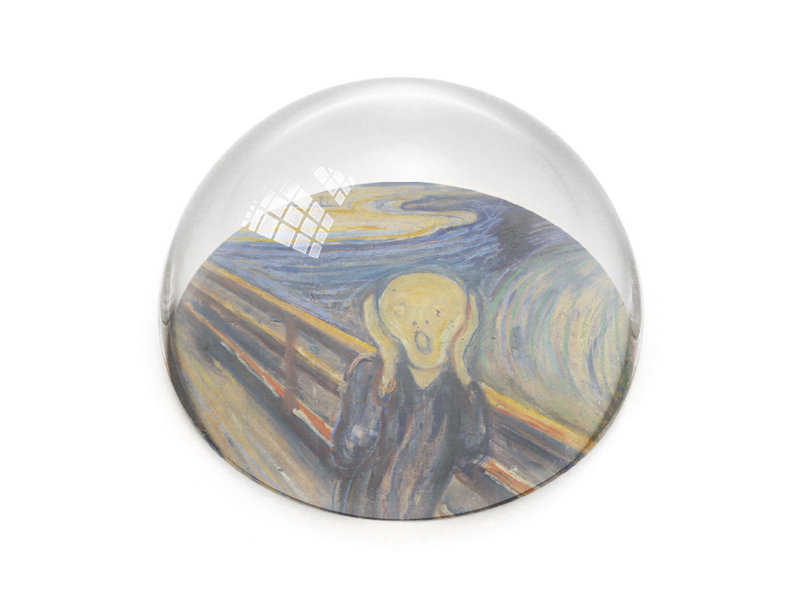 Presse-papier en verre,  Munch, le cri