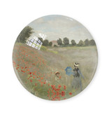 Presse-papier en verre,  Monet, Champ de coquelicots