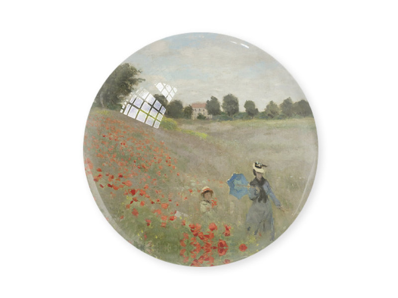 Pisapapeles de vidrio,  Monet, Campo de amapolas