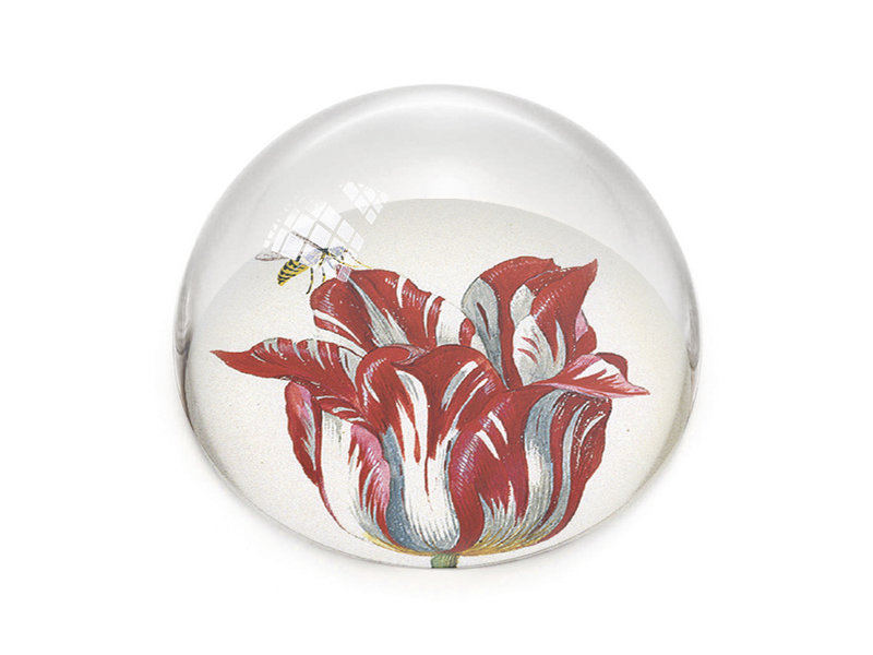 Glass paper weight, Tulip Marrel RIJKSMUSEUM