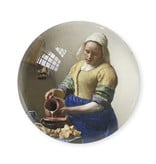 Glas konvexer Briefbeschwerer, Vermeer,  Das Milchmädchen