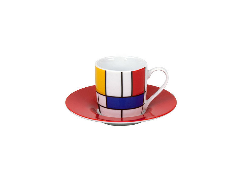 Espresso mug Mondrian Hommage Red