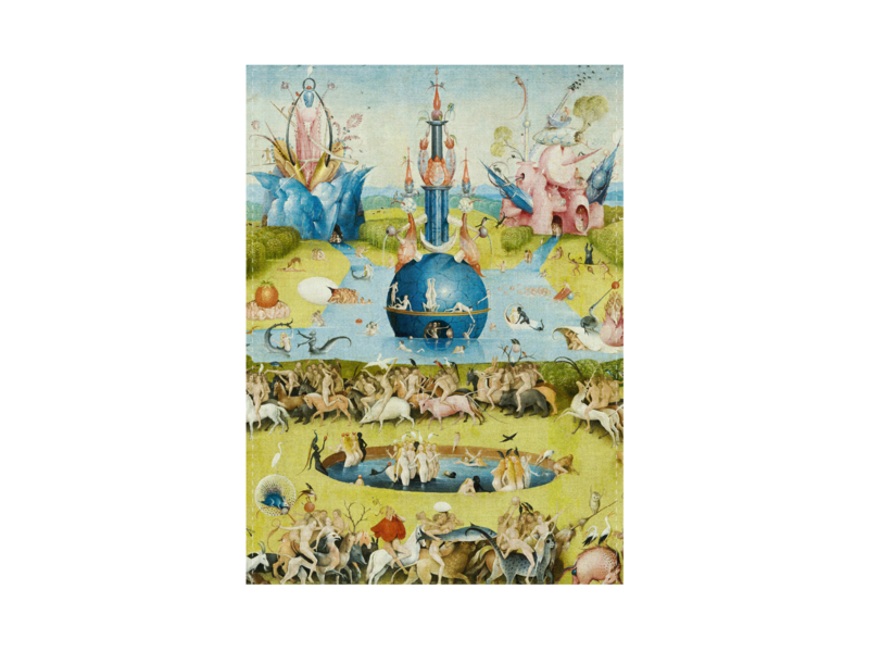 Geschirrtuch, Jheronimus Bosch, Der Garten der Lüste