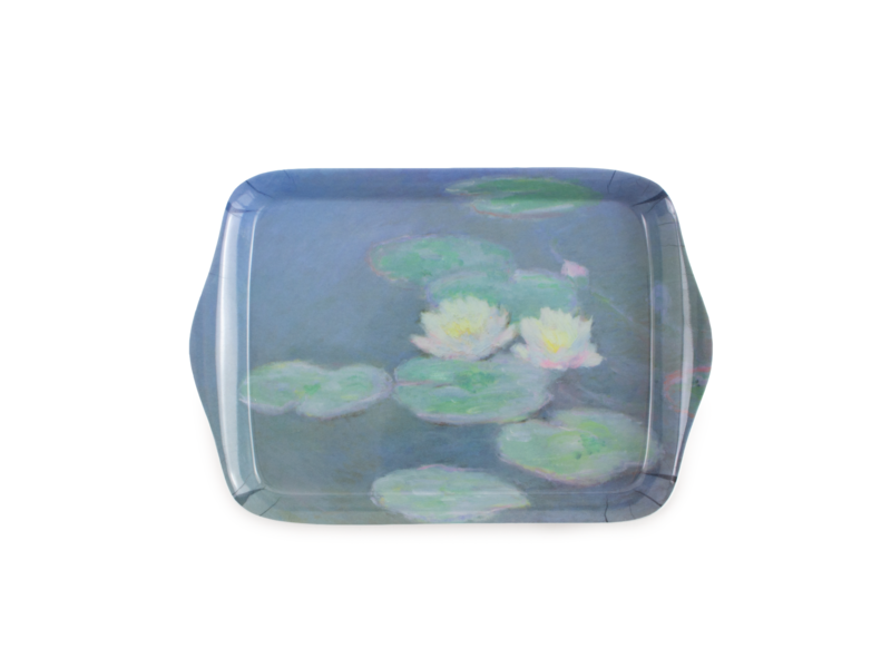 Mini tray, 21 x 14 cm, Monet, Waterlilies by evening light