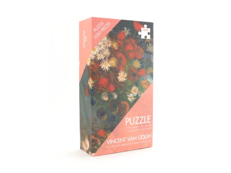 R Pellen katoen Puzzel, 1000 stukjes, Van Gogh , Vaas met bloemen | Museum Webshop -  Museum-Webshop