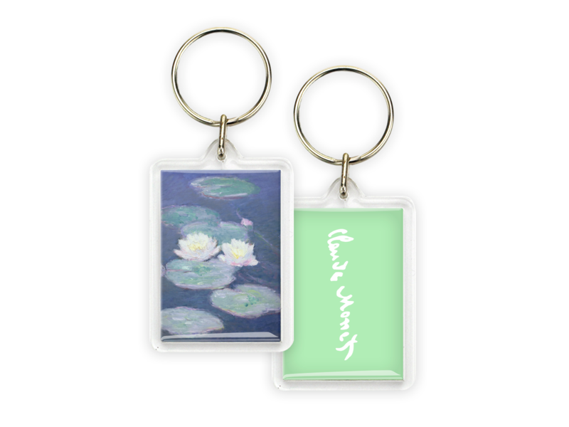 Key ring, Monet, Waterlilies by evening light