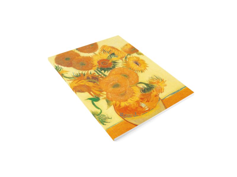 Softcover kunst schetsboek,,  Zonnebloemen, Vincent van Gogh