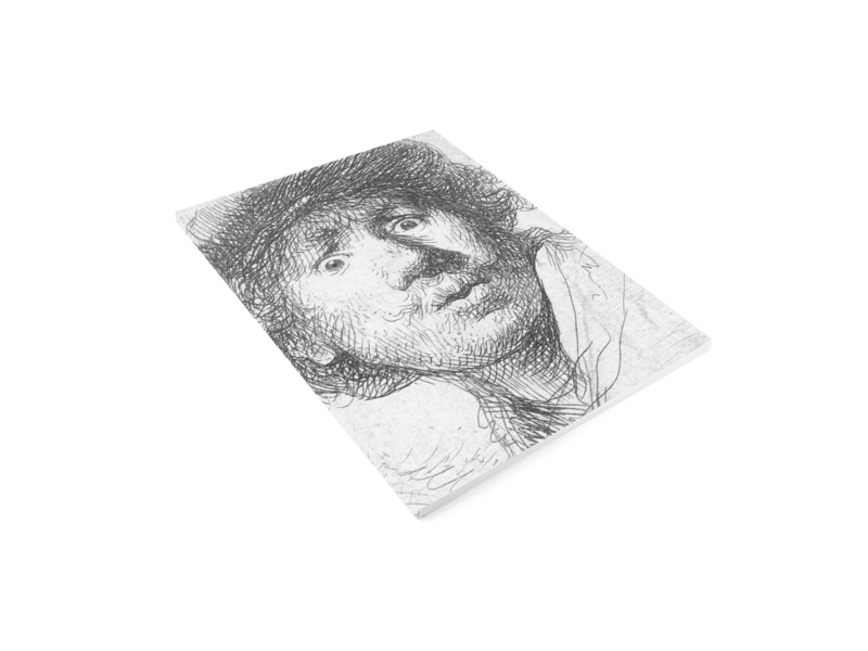 Cahier d'artiste, Rembrandt, visage curieux