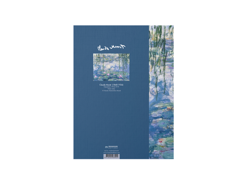 Cuaderno de dibujo de tapa blanda, Monet, Nenúfares