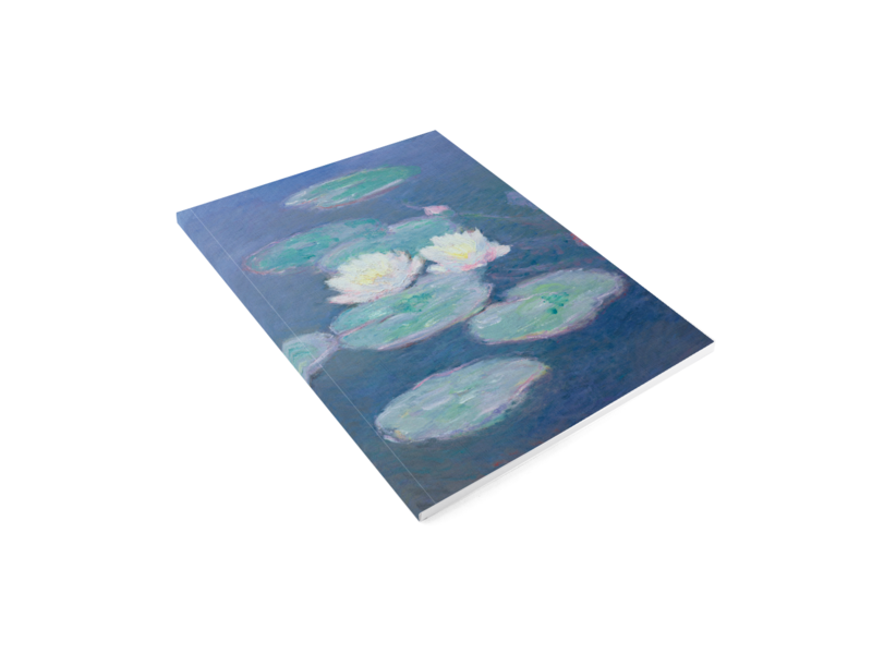 Cuaderno de dibujo de tapa blanda, Nenúfares a la luz del atardecer, Monet