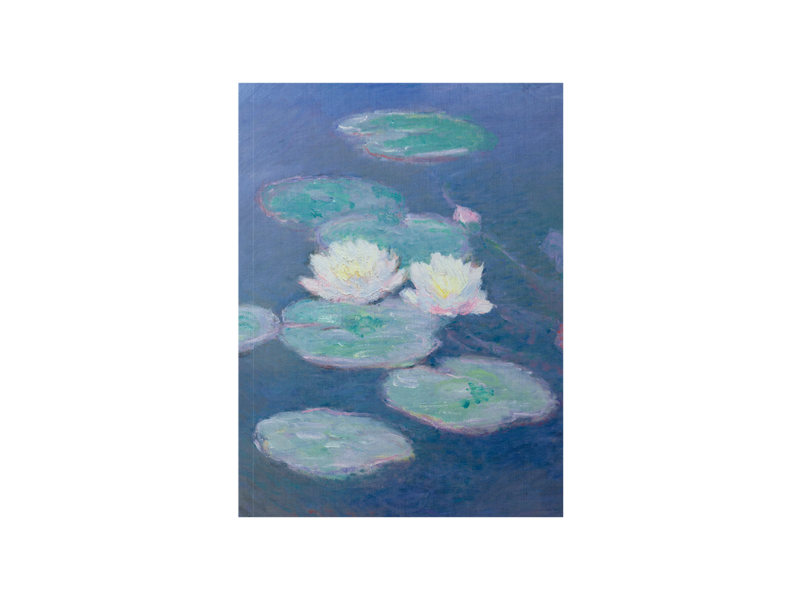 Carnet de croquis à couverture souple,  Monet, Nympheas effet du soir, Monet
