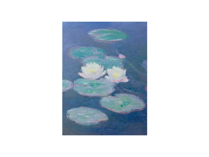 Softcover kunst schetsboek, Monet, Waterlelies in avondlicht