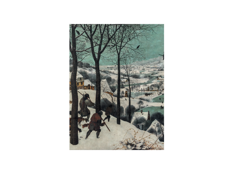 Carnet de croquis à couverture souple, Brueghel, chasseurs dans la neige