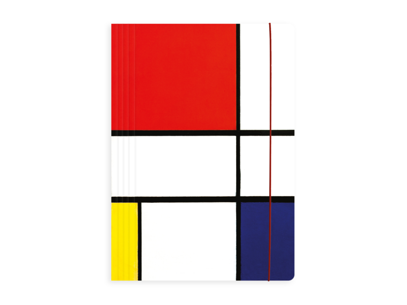 Dokumentenmappe mit Gummiband, A4, Mondrian