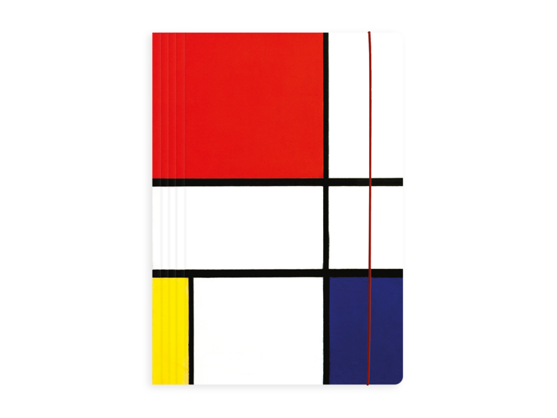 Porte-documents avec bande élastique, A4, Mondrian