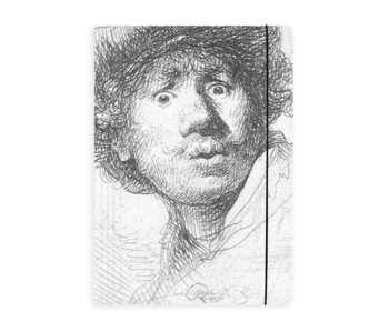 Carpeta portadocumentos con banda elástica, Rembrandt, cara curiosa