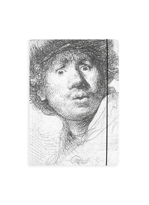 Carpeta portadocumentos con banda elástica, Rembrandt, cara curiosa