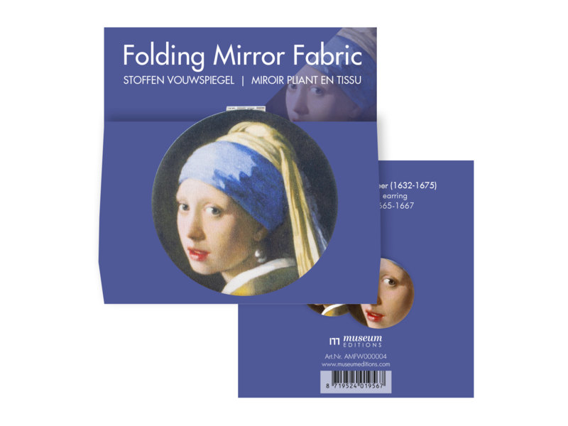 Folding pocket mirror microfiber, Vermeer, Girl with a Pearl Earring