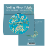 Miroir de poche pliant, microfiber, Van Gogh, fleur d'amandier