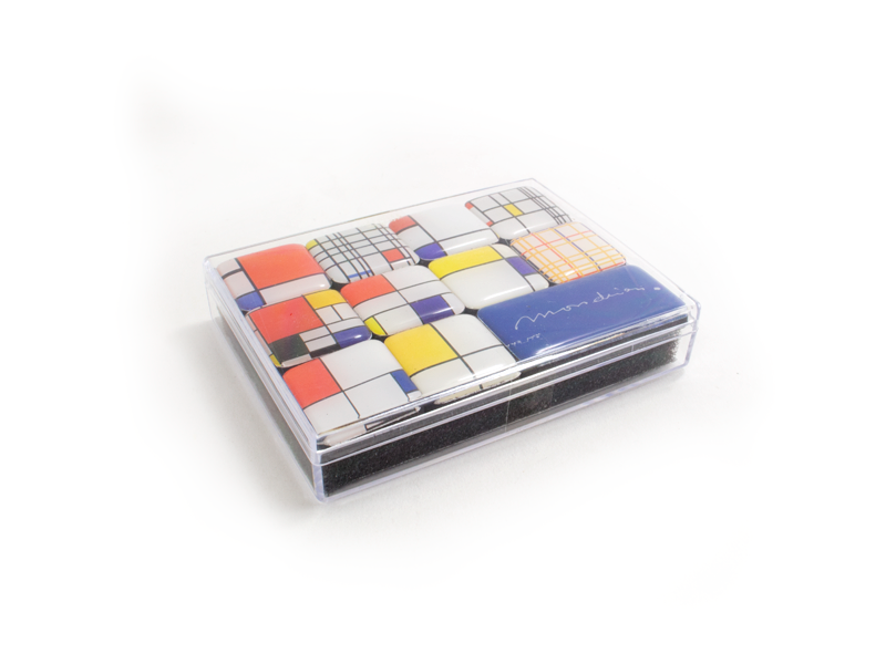 Ensemble de mini aimants, Piet Mondrian