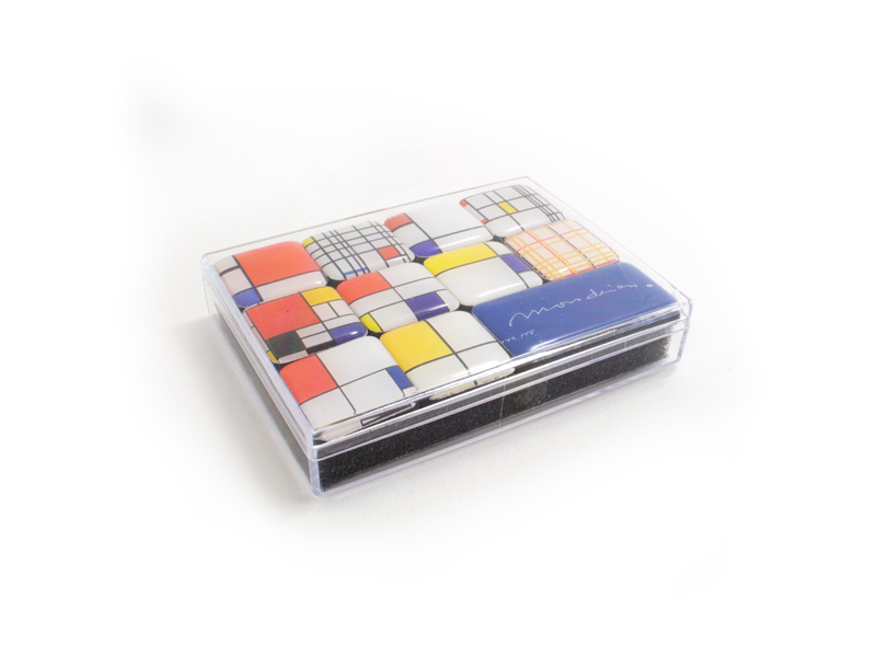 Set de mini imanes, Piet Mondrian