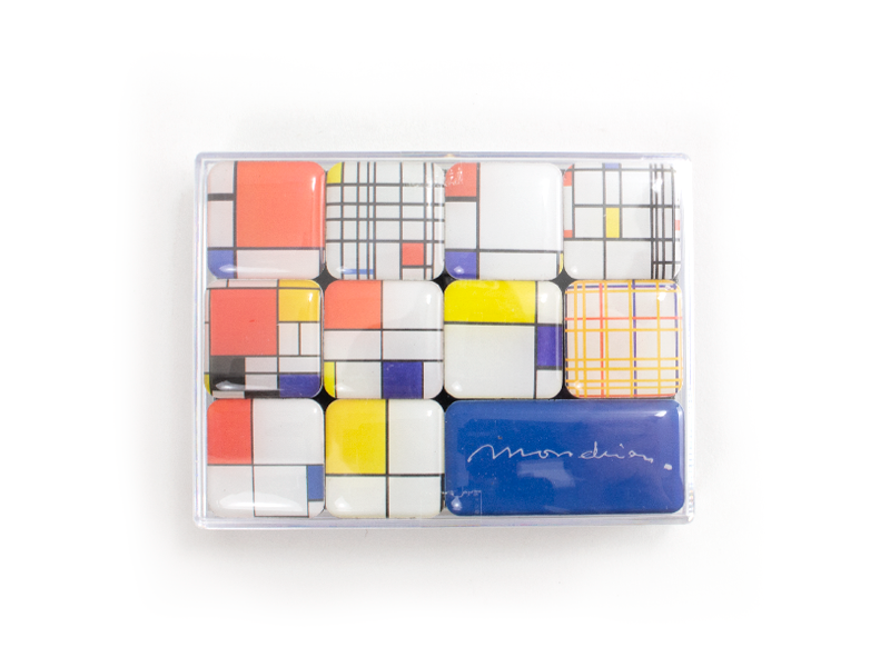 Ensemble de mini aimants, Piet Mondrian