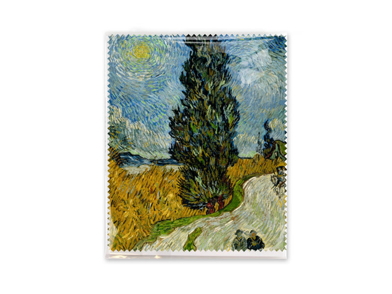 Lens cloth , Country road in Provence at night, Van Gogh