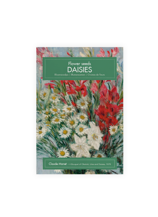 Postcard seed bag, Daisies, Monet