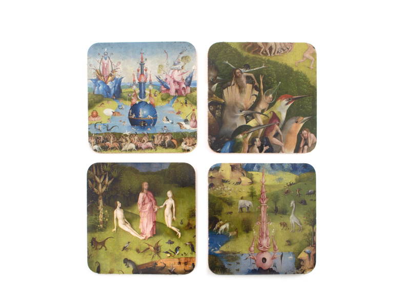 Posavasos, juego de 4, El jardín de las delicias, Jheronimus Bosch