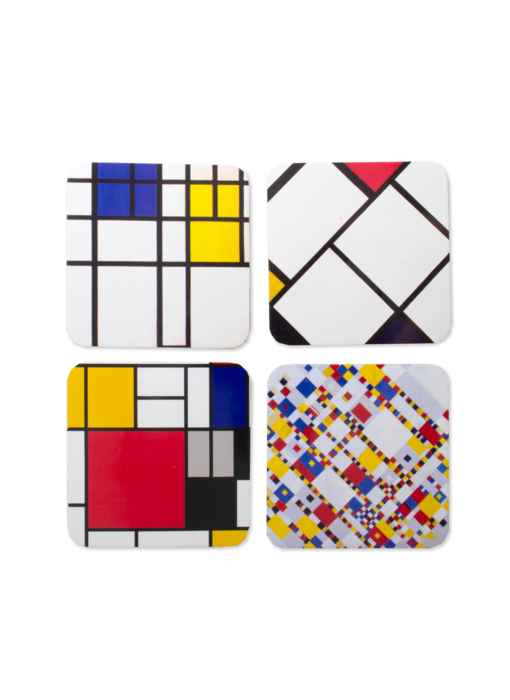 Dessous de verre, lot de 4, Mondrian