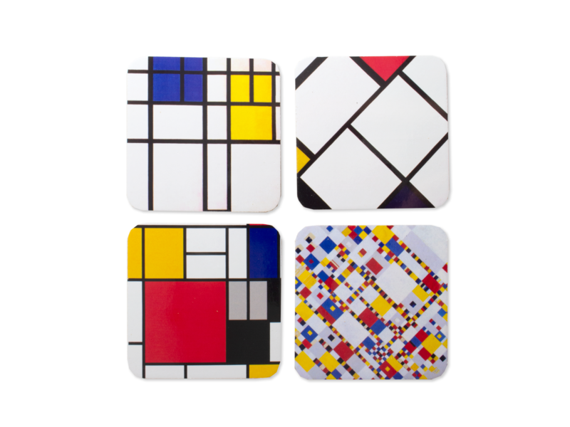 Coasters, set of 4, Composition, Mondriaan