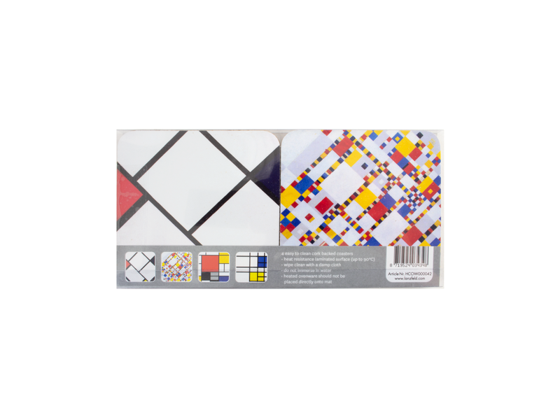 Dessous de verre, lot de 4, Mondrian