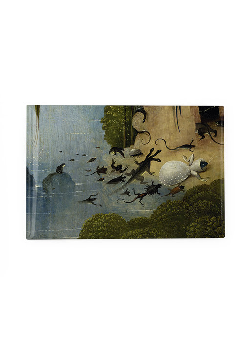 Magnet de réfrigérateur,  Le Jardin des délices, J. Bosch, reptiles