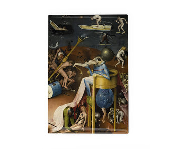 Koelkastmagneet, Tuin der Lusten, Jheronimus Bosch, blauw figuur