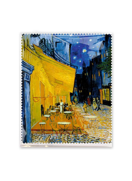 Lens cloth, 15x18 cm, Terrace of a café at night, Van Gogh